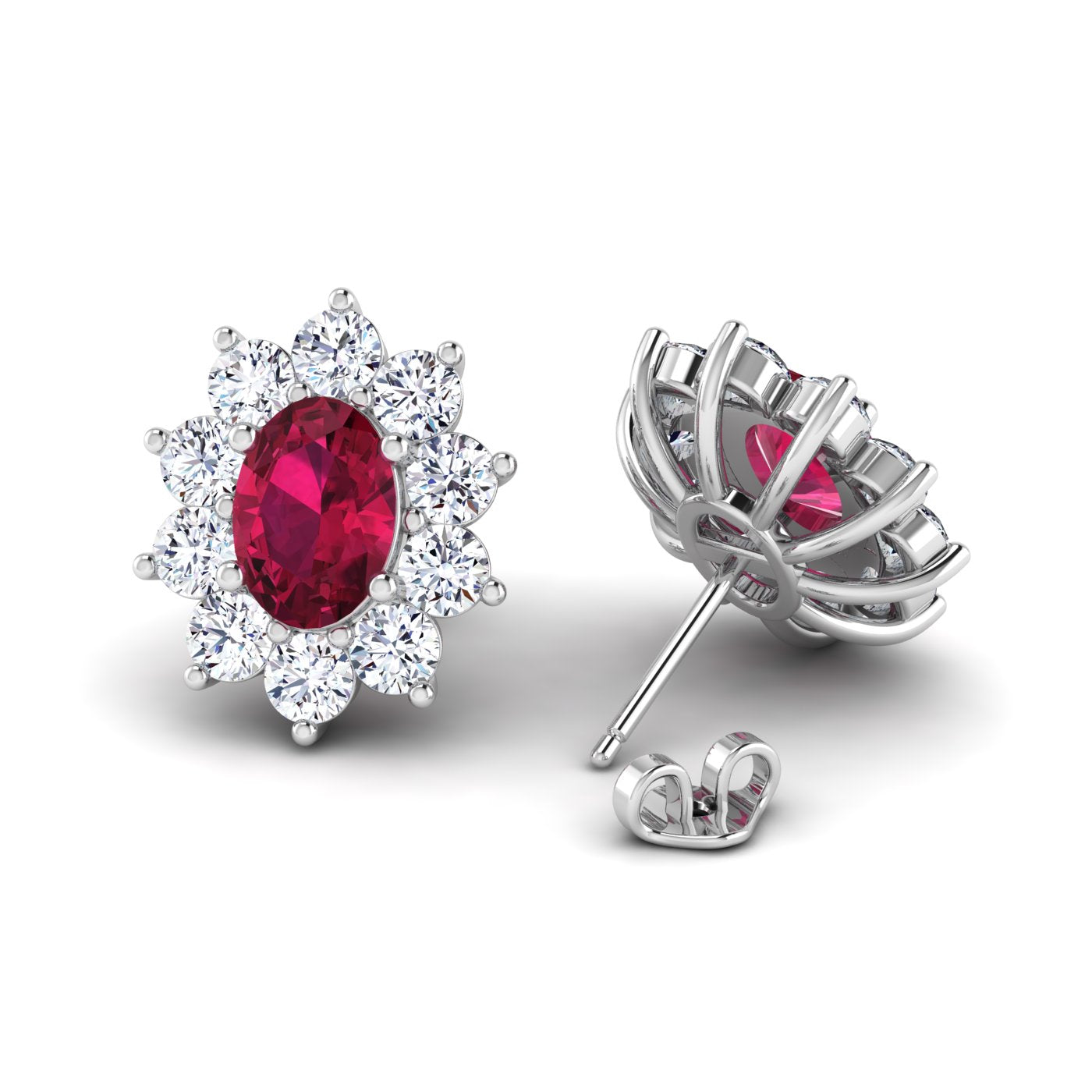 Tivon Versailles Ruby and Diamond Earrings | Nettletons Jewellers, UK